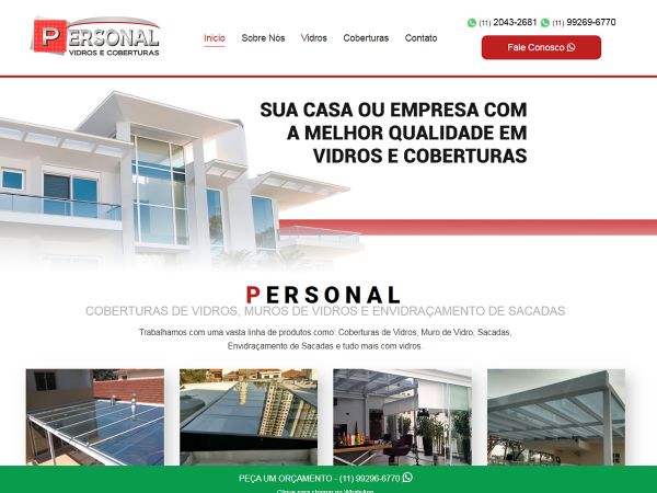 Personal Cobertura de Vidro e Envidraçamento de Sacada